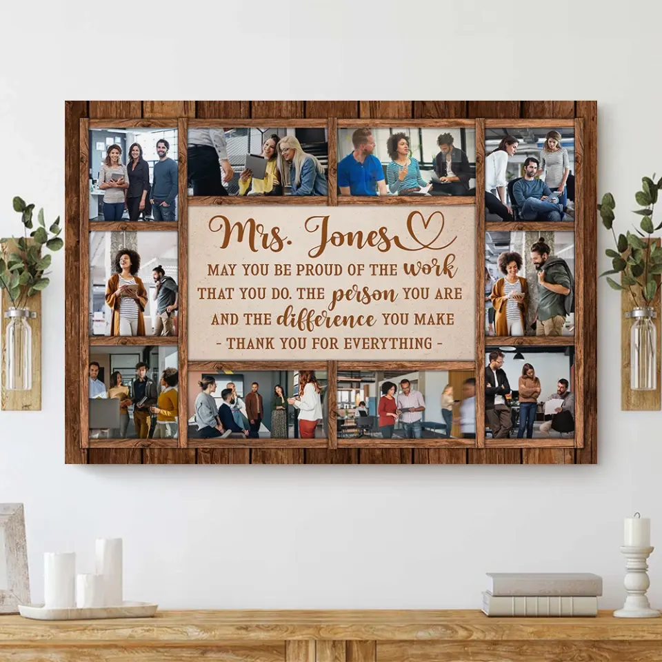 May You Be Proud Of The Work You Do - Personalized Canvas - Gift For Teacher Retirement | 308IHPNPCA893 - Image 7