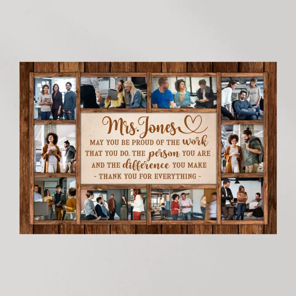 May You Be Proud Of The Work You Do - Personalized Canvas - Gift For Teacher Retirement | 308IHPNPCA893 - Image 9