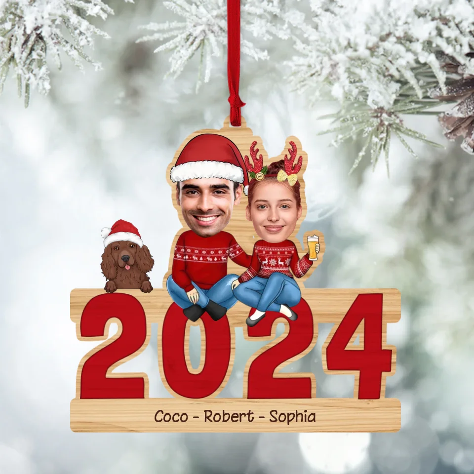 May Your Christmas Be Bright With Pet 2025 - Custom Wooden Ornament - Christmas Gift For Couples For Dog Cat Lovers