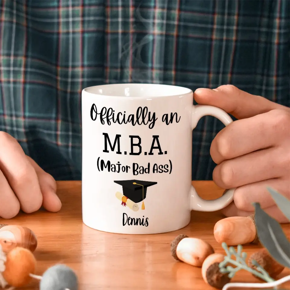 MBA Official Major Bad Ass Personalized White Mug Graduation Gift - Image 5