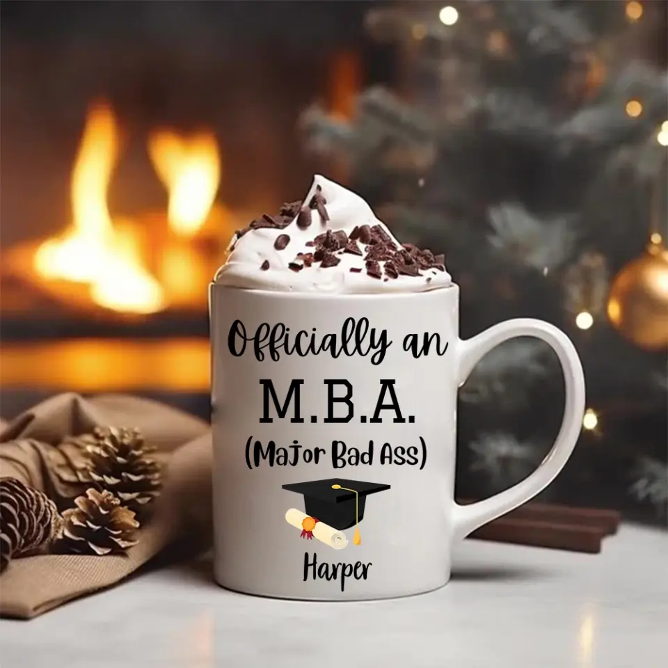 MBA Official Major Bad Ass Personalized White Mug Graduation Gift - Image 6