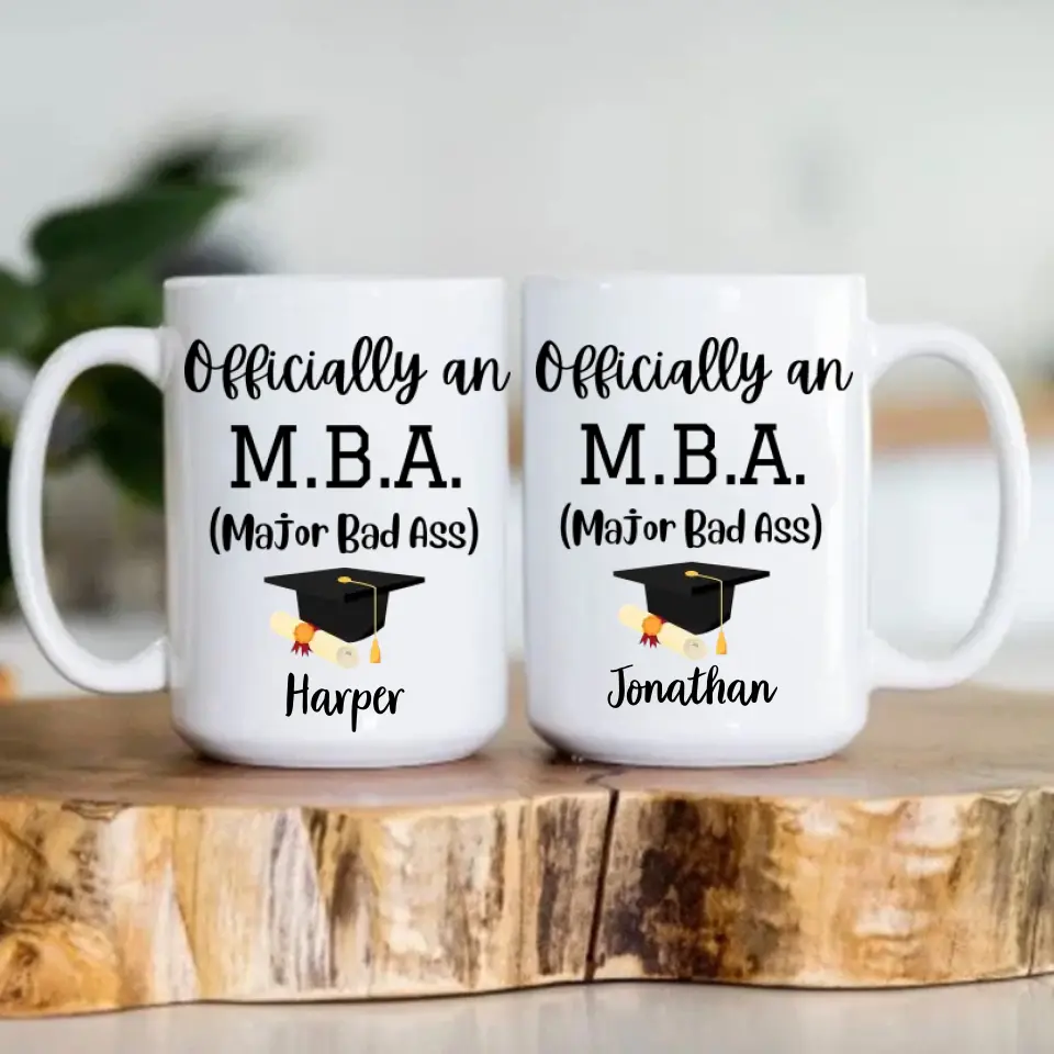 MBA Official Major Bad Ass Personalized White Mug Graduation Gift - Image 7