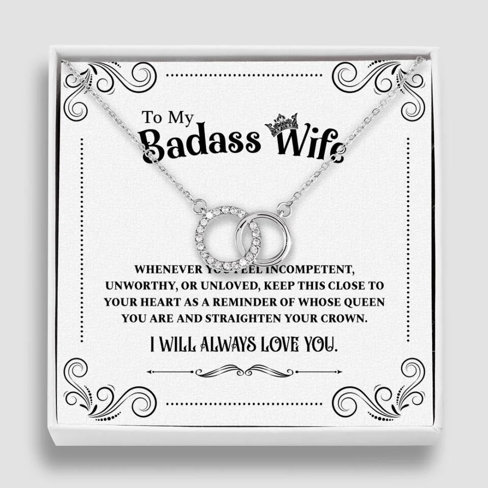 Meaningful Message To My Badass Wife Girlfriend Custom Necklace Anniversary Gift For Her - Image 51