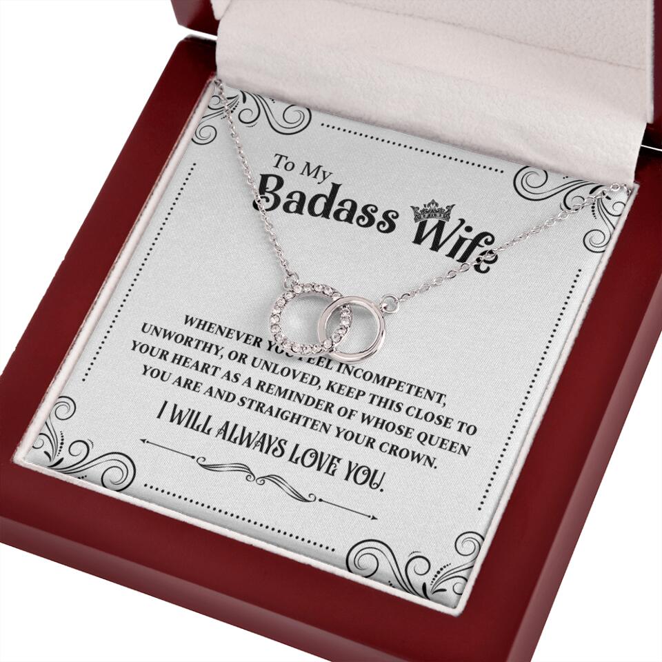 Meaningful Message To My Badass Wife Girlfriend Custom Necklace Anniversary Gift For Her - Image 56