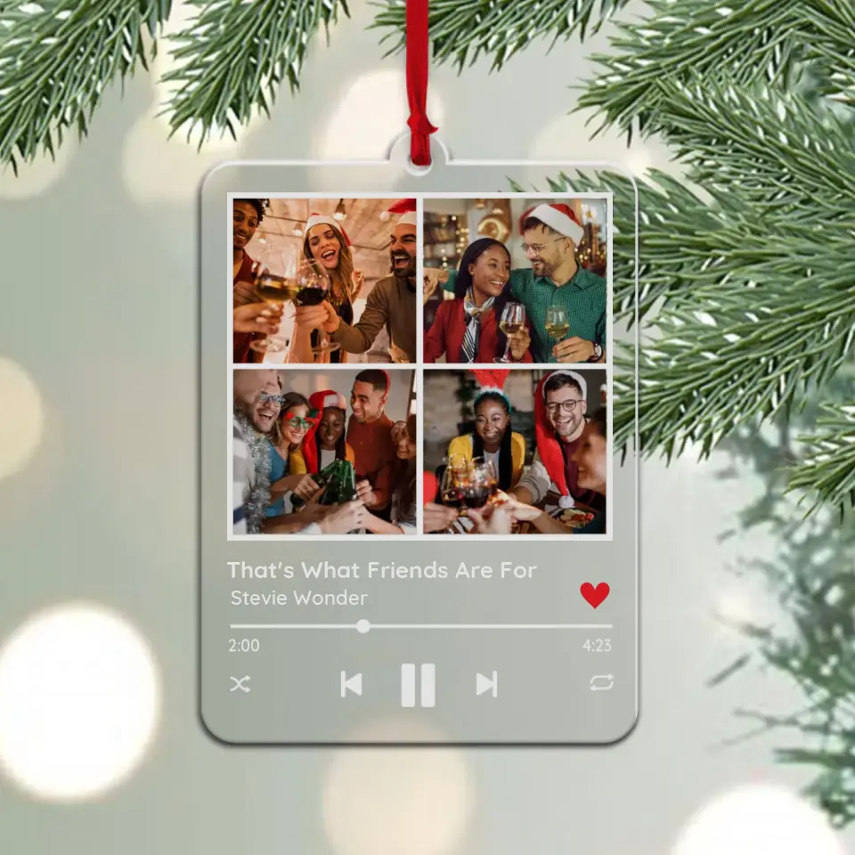 Melodies Of Joy, Customizable Acrylic Ornament Symphony, Xmas Gift For Friends Besties | 311IHPNPOR1145 - Image 2