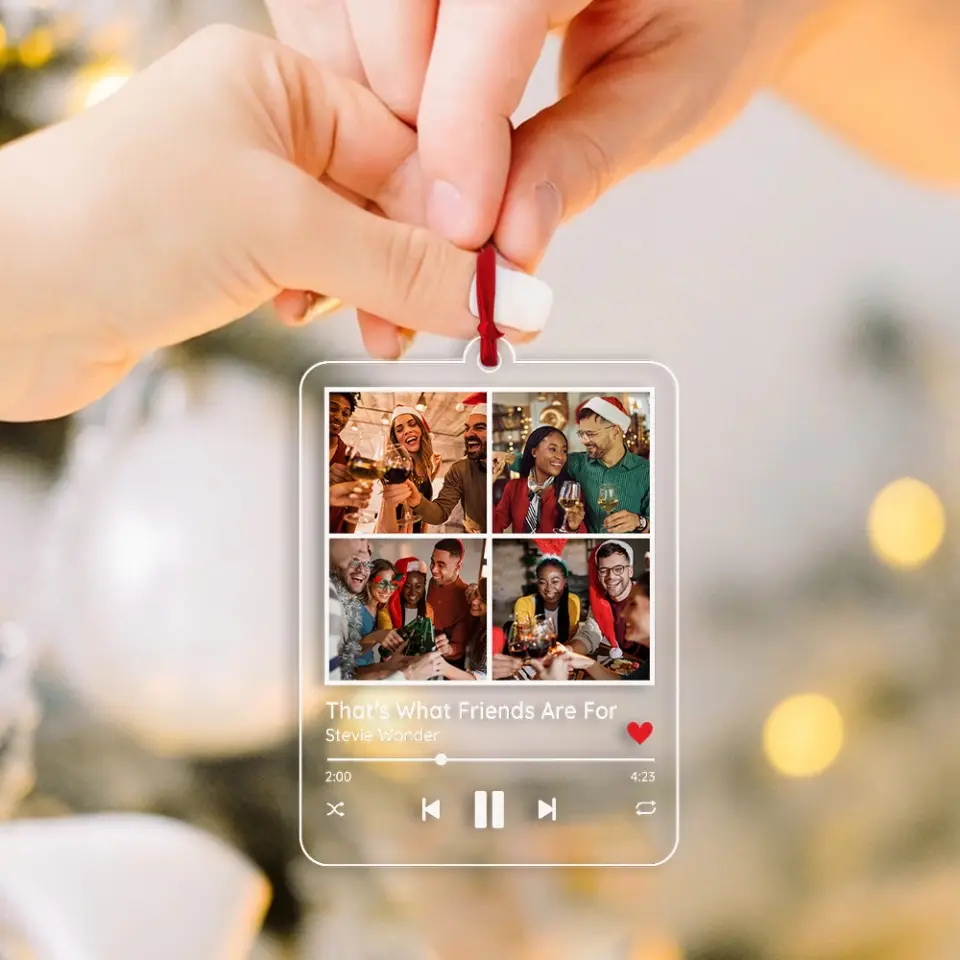 Melodies Of Joy, Customizable Acrylic Ornament Symphony, Xmas Gift For Friends Besties | 311IHPNPOR1145 - Image 3
