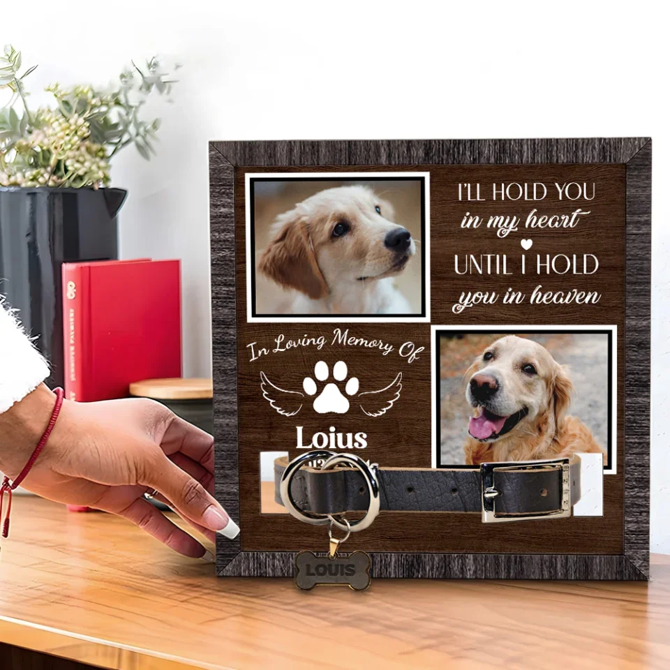 Memorial Dog Collar Frame - Personalized Photo Pet Loss Frame - Image 5