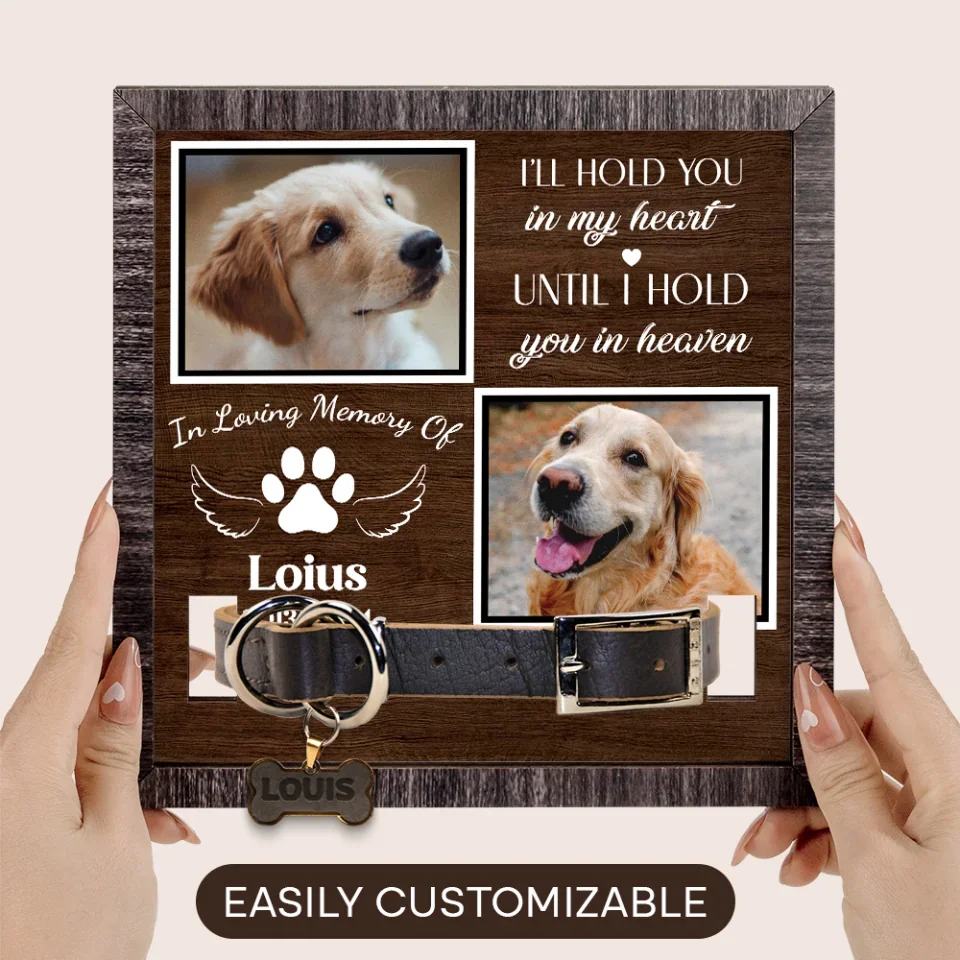 Memorial Dog Collar Frame - Personalized Photo Pet Loss Frame - Image 6
