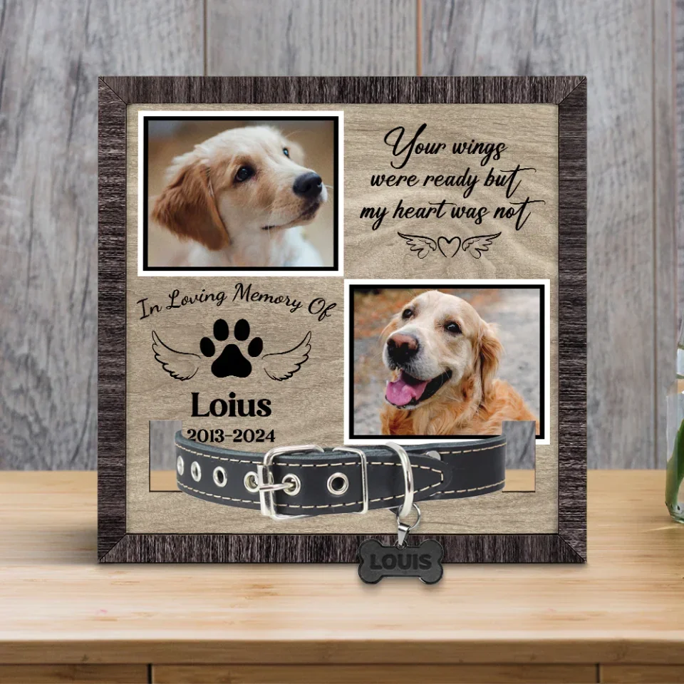 Memorial Dog Collar Frame - Personalized Photo Pet Loss Frame - Image 7