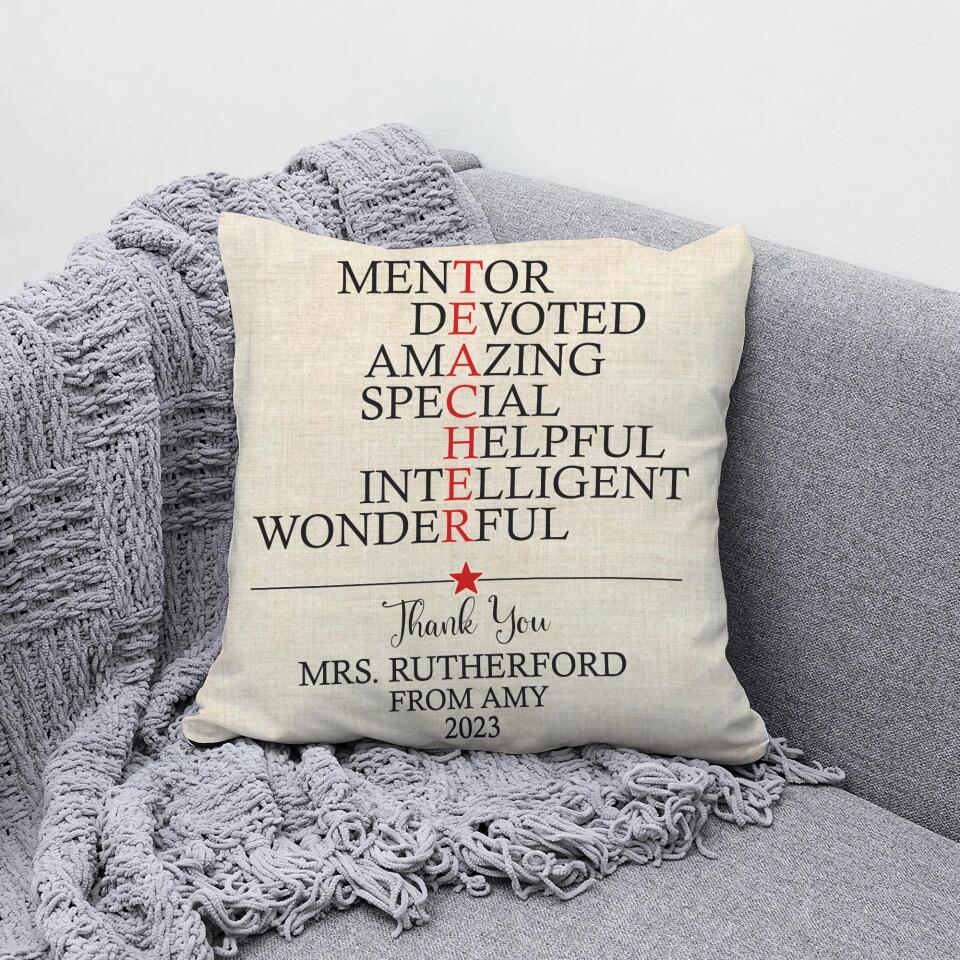 Mentor Devoted Amazing Special Helpful Intelligent Wonderful - Personalized Pillow - Image 5