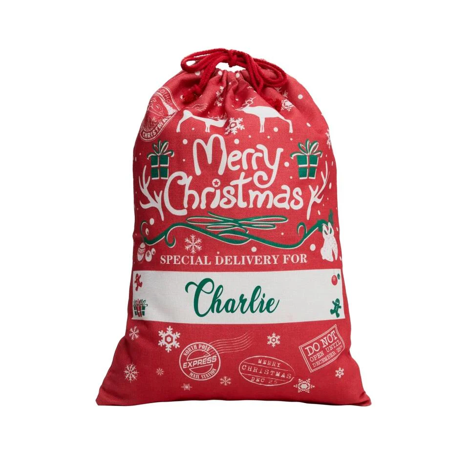 Merry Chrismast Special Gift Delivery - Personalized Christmas Sack Bag - Image 7