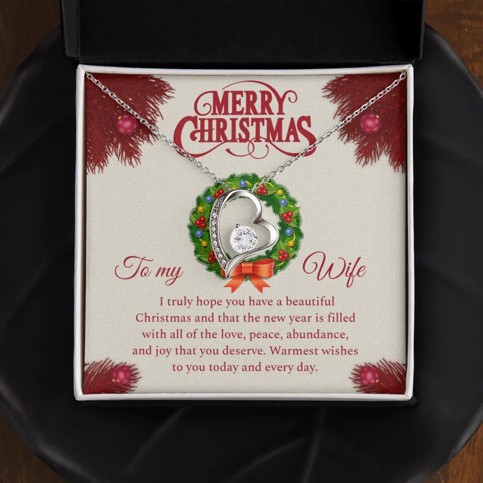 Merry Christmas I Truly Hope You Have A Beautiful Christmas - Personalized Necklace - Christmas Gifts for Wife - Image 13
