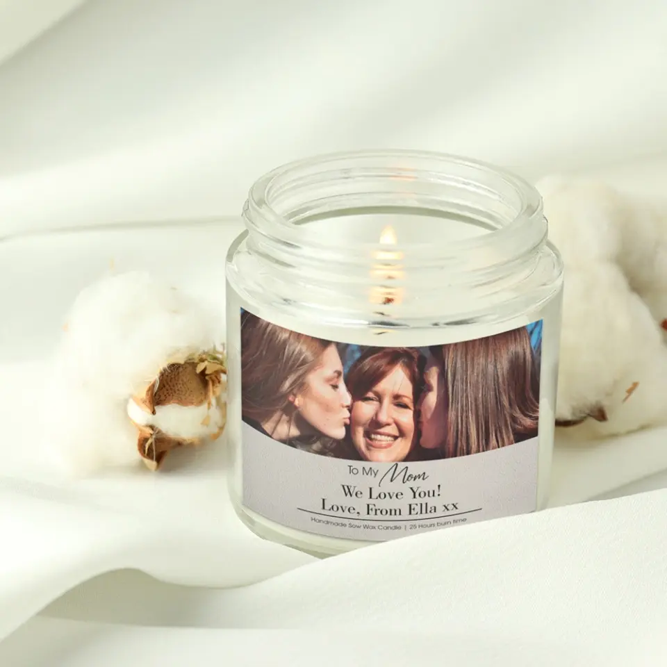 Merry Christmas Mom Personalized Scented Candle - Image 5