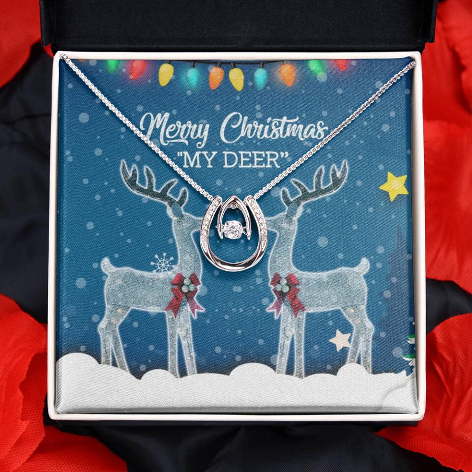 Merry Christmas "My Deer" Christmas Gift Necklace - Image 2