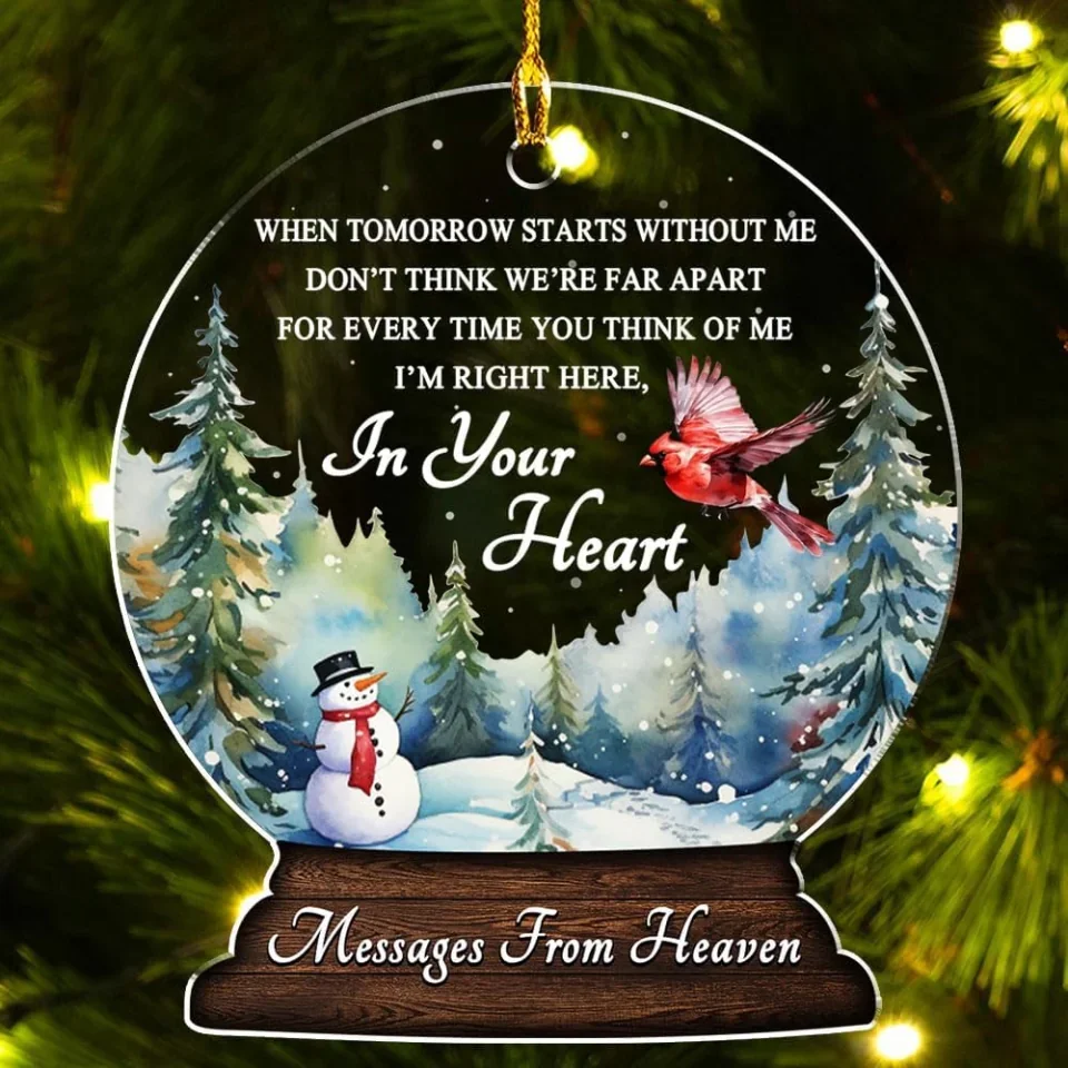 Messages from Heaven Ornaments - Bereavement Remembrance Christmas Acrylic Ornament - Memorial Sympathy Gift for Loss of Loved Ones -  Xmas Hanging Decorations - Image 2