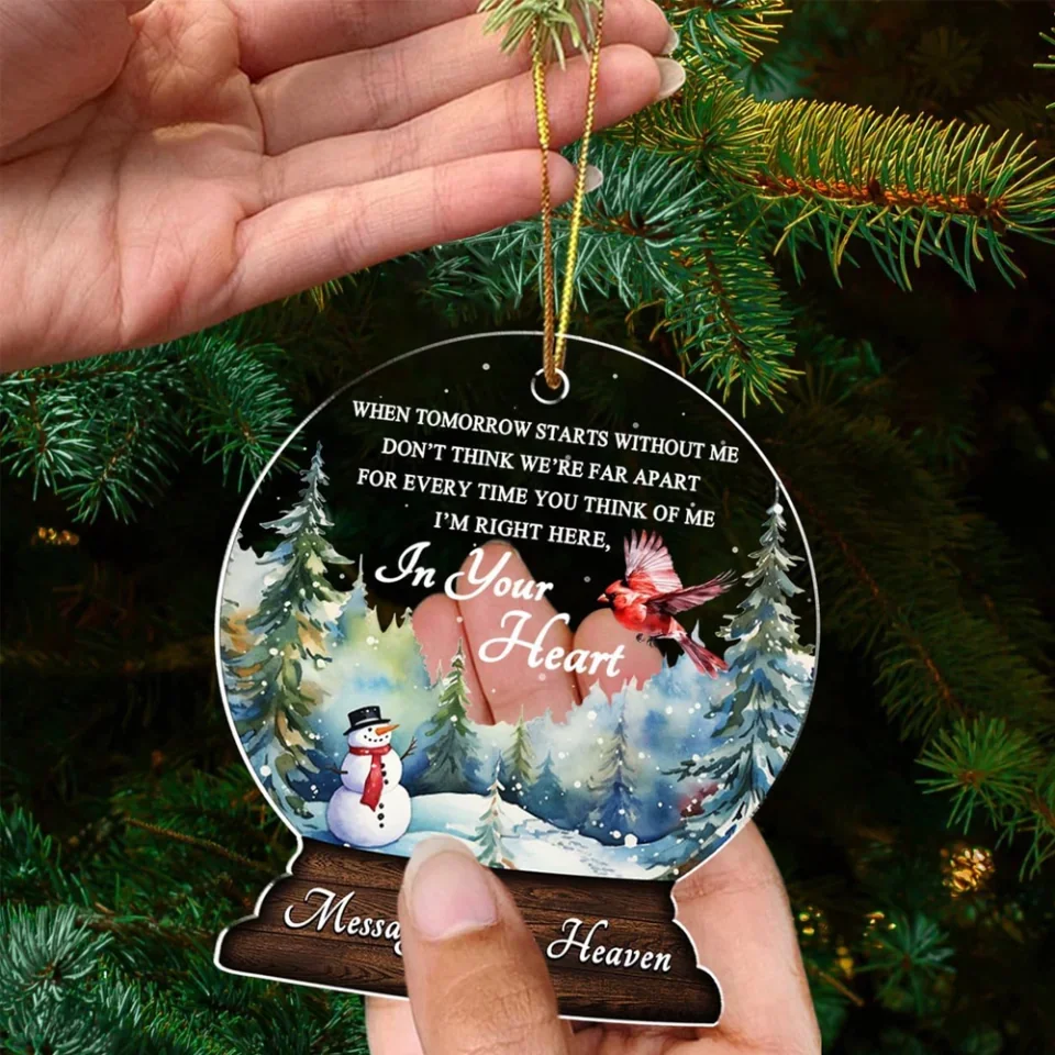 Messages from Heaven Ornaments - Bereavement Remembrance Christmas Acrylic Ornament - Memorial Sympathy Gift for Loss of Loved Ones -  Xmas Hanging Decorations - Image 4