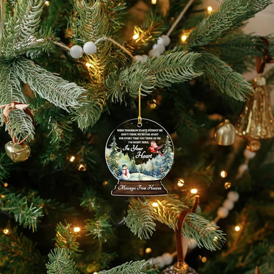 Messages from Heaven Ornaments - Bereavement Remembrance Christmas Acrylic Ornament - Memorial Sympathy Gift for Loss of Loved Ones -  Xmas Hanging Decorations - Image 7