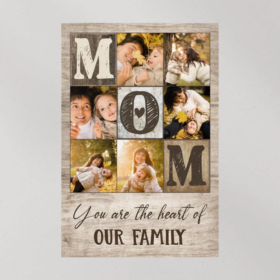 Mom Dad You Are The Heart Of Our Family - Custom Canvas Poster Birthday Gift For Parents - Image 12