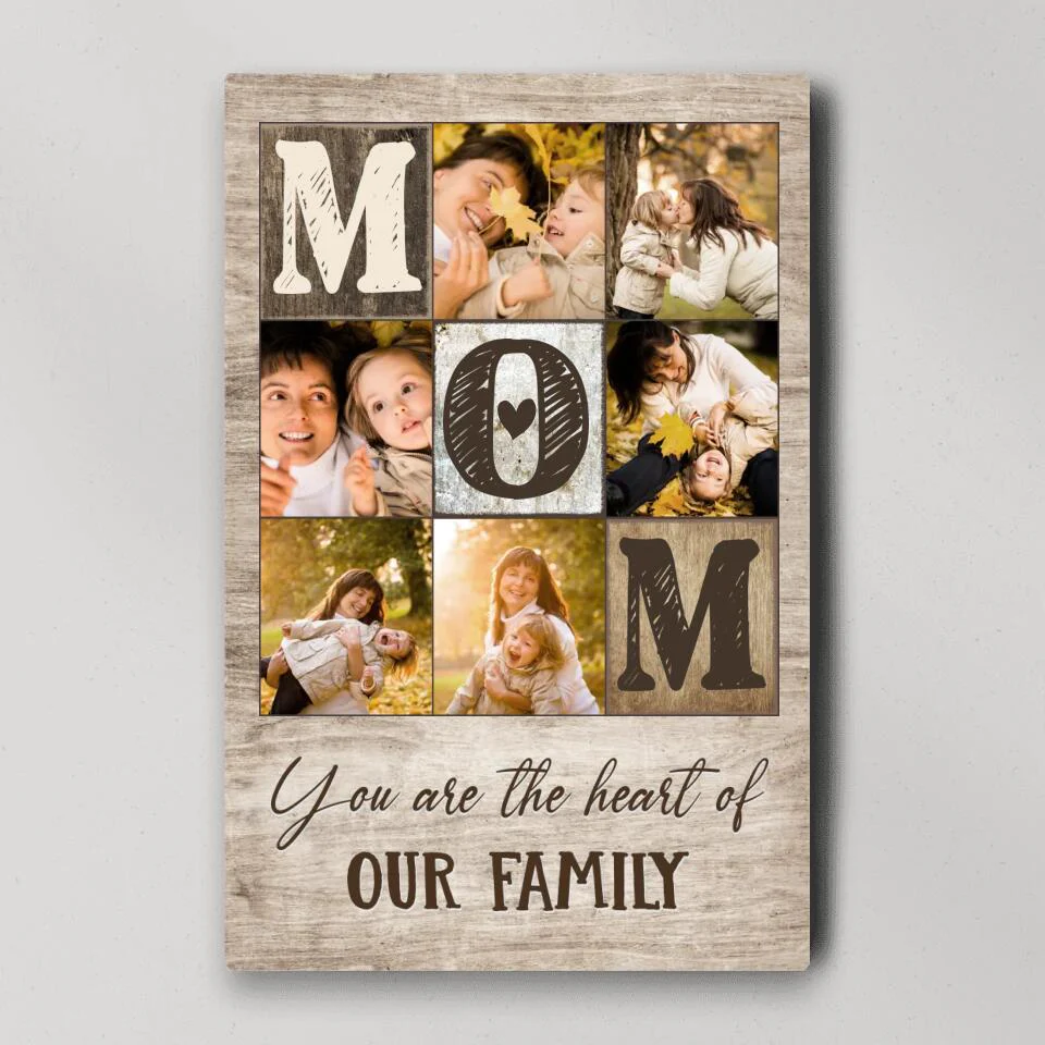 Mom Dad You Are The Heart Of Our Family - Custom Canvas Poster Birthday Gift For Parents - Image 4