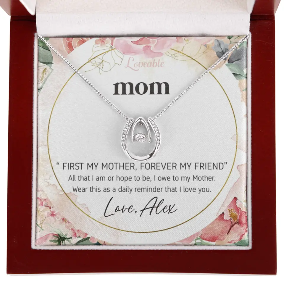 Mom First Mother Forever Friend Daily Reminder that I Love You Necklace for Mommy from Kid - Image 11