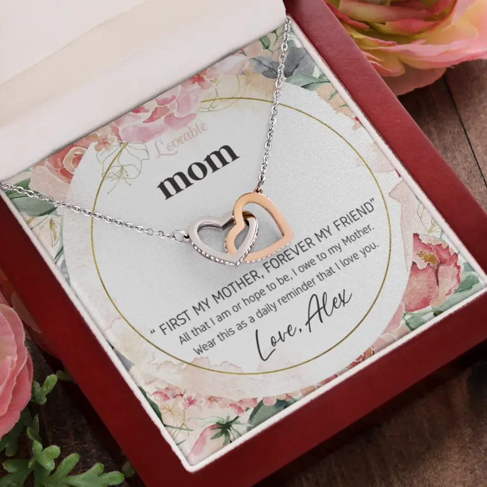 Mom First Mother Forever Friend Daily Reminder that I Love You Necklace for Mommy from Kid - Image 33