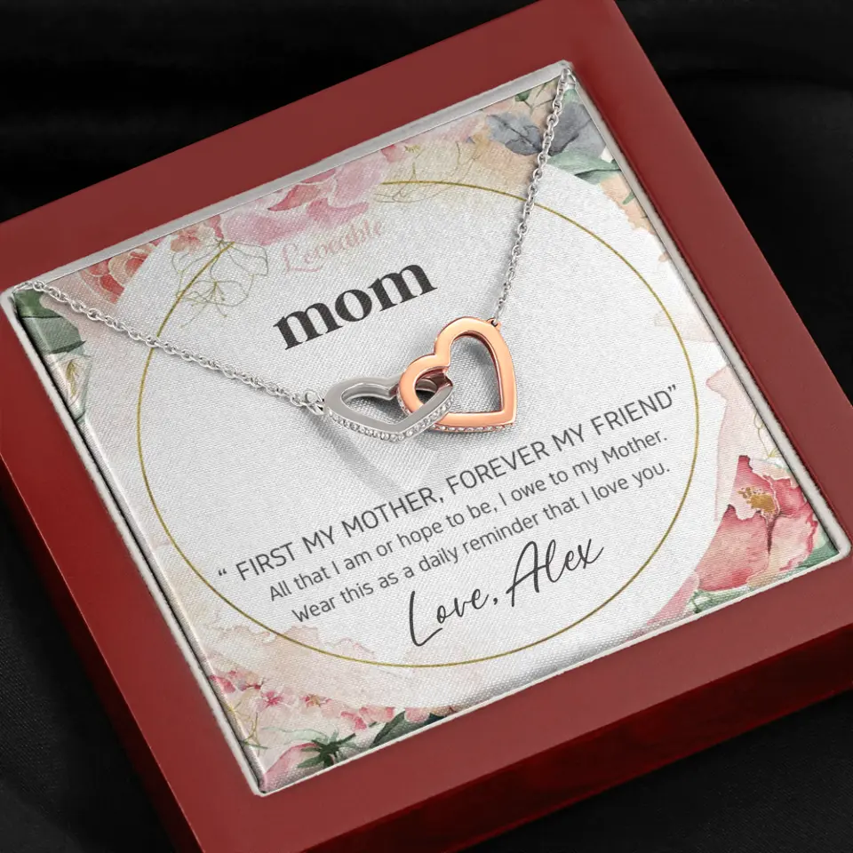 Mom First Mother Forever Friend Daily Reminder that I Love You Necklace for Mommy from Kid - Image 35