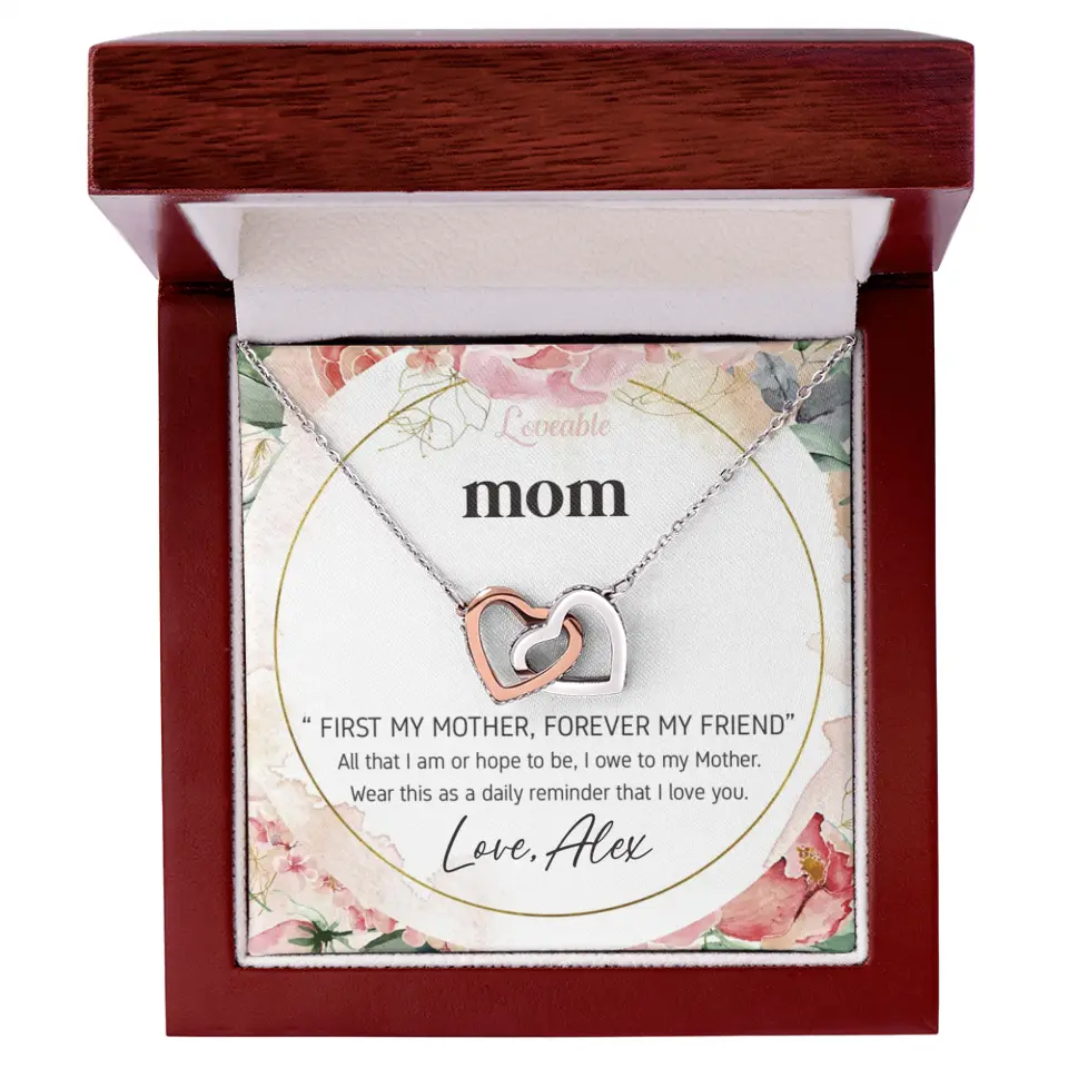 Mom First Mother Forever Friend Daily Reminder that I Love You Necklace for Mommy from Kid - Image 36
