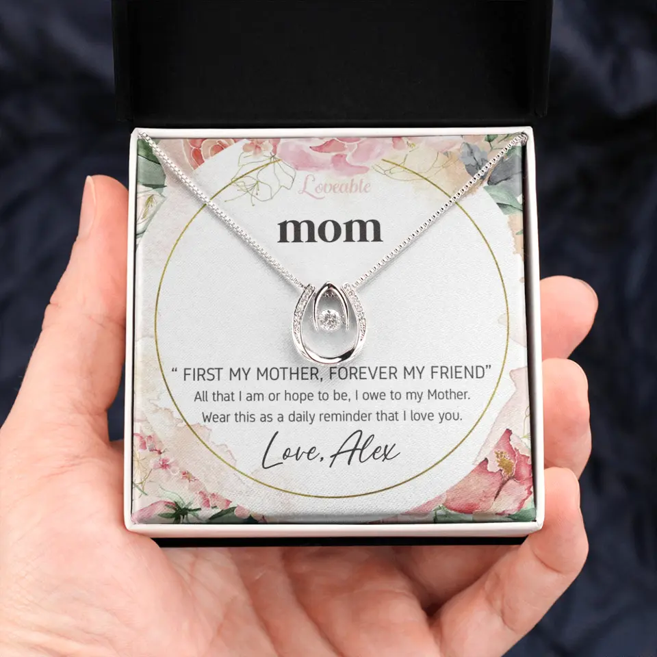 Mom First Mother Forever Friend Daily Reminder that I Love You Necklace for Mommy from Kid - Image 4