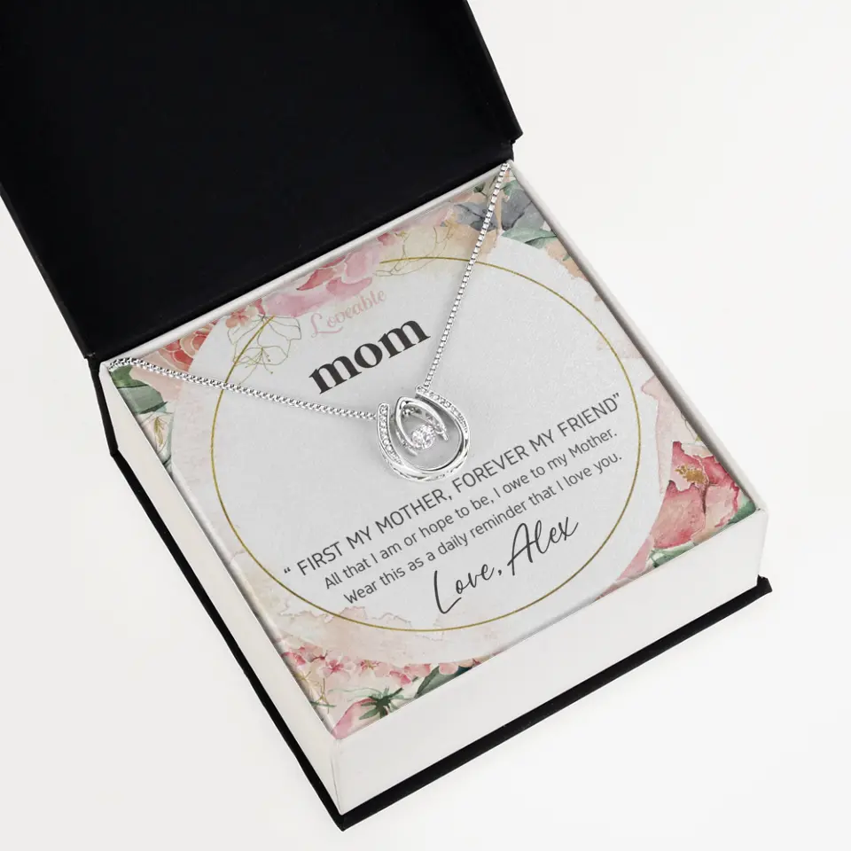 Mom First Mother Forever Friend Daily Reminder that I Love You Necklace for Mommy from Kid - Image 5