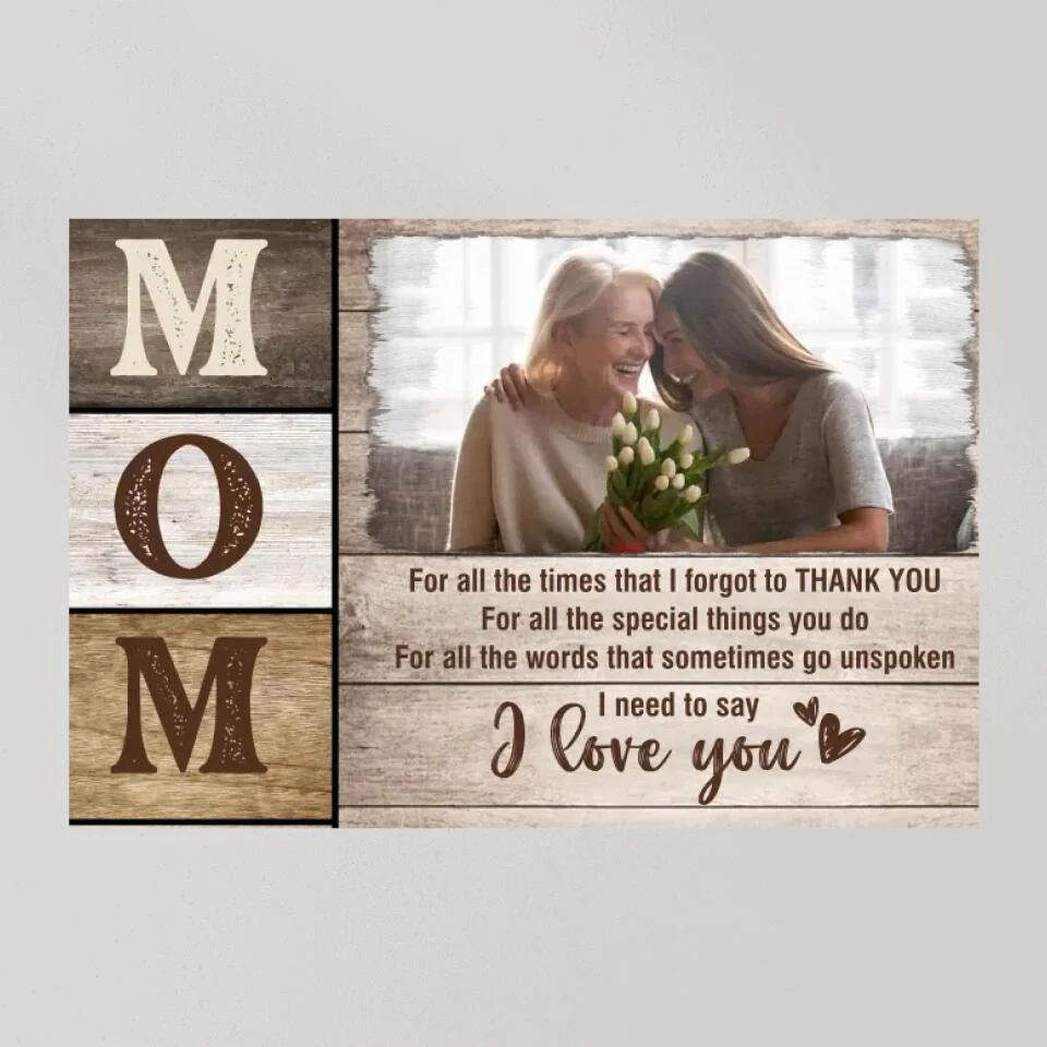 Mom I Need To Say I Love You Custom Canvas Poster Mother's Day Gift - Image 8