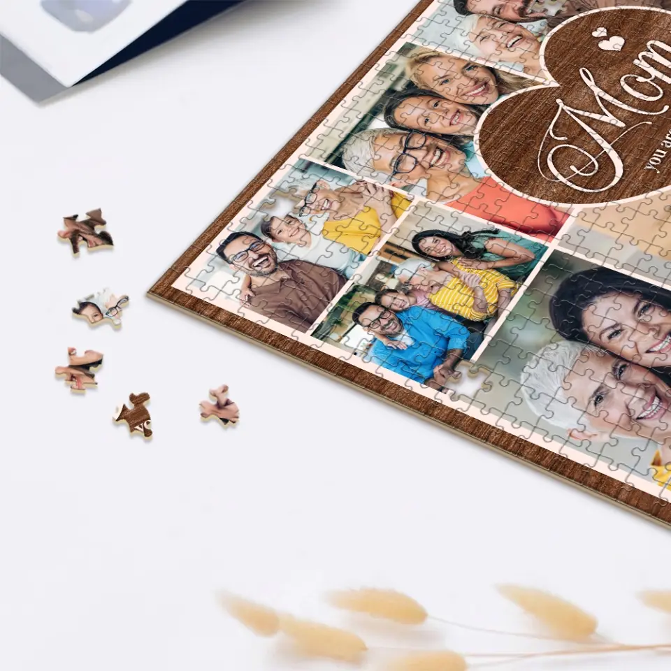Mom Puzzle with Pictures - Holds Us Together - Custom Jigsaw Puzzles - Personalized Photo Puzzle - Birthday, Thanksgiving, Christmas Gifts for Mom - Image 6