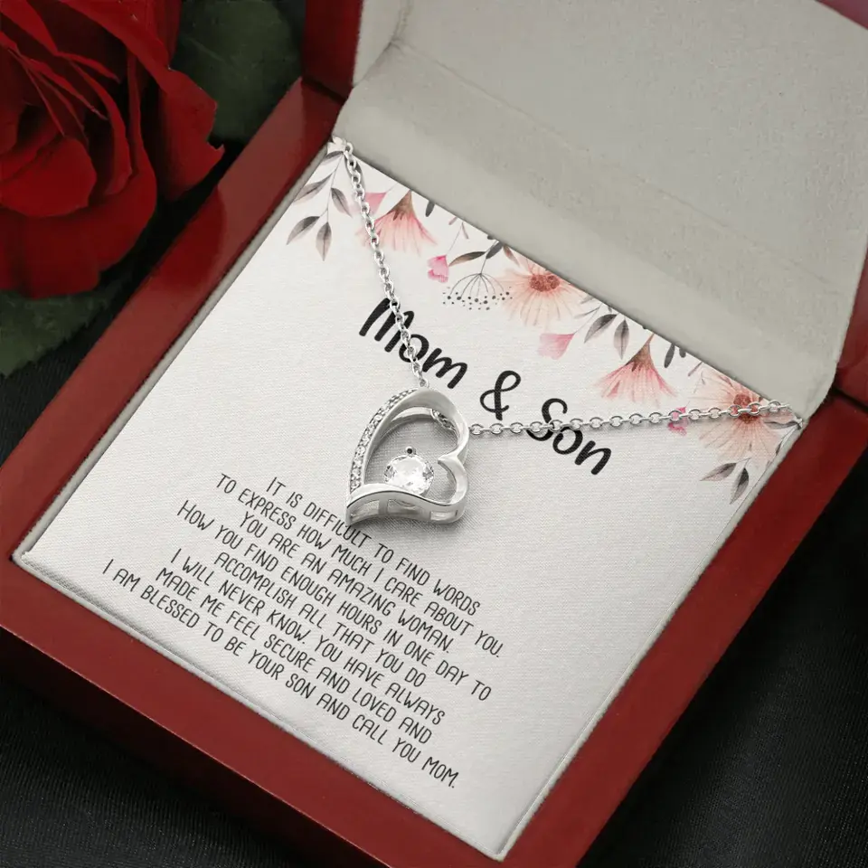 Mom & Son Message from Son to Mommy Necklace Gift for Mother's Day Birthday - Image 22