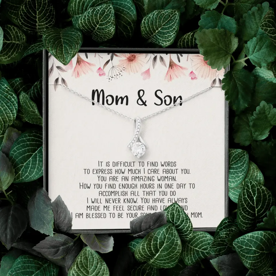 Mom & Son Message from Son to Mommy Necklace Gift for Mother's Day Birthday - Image 26