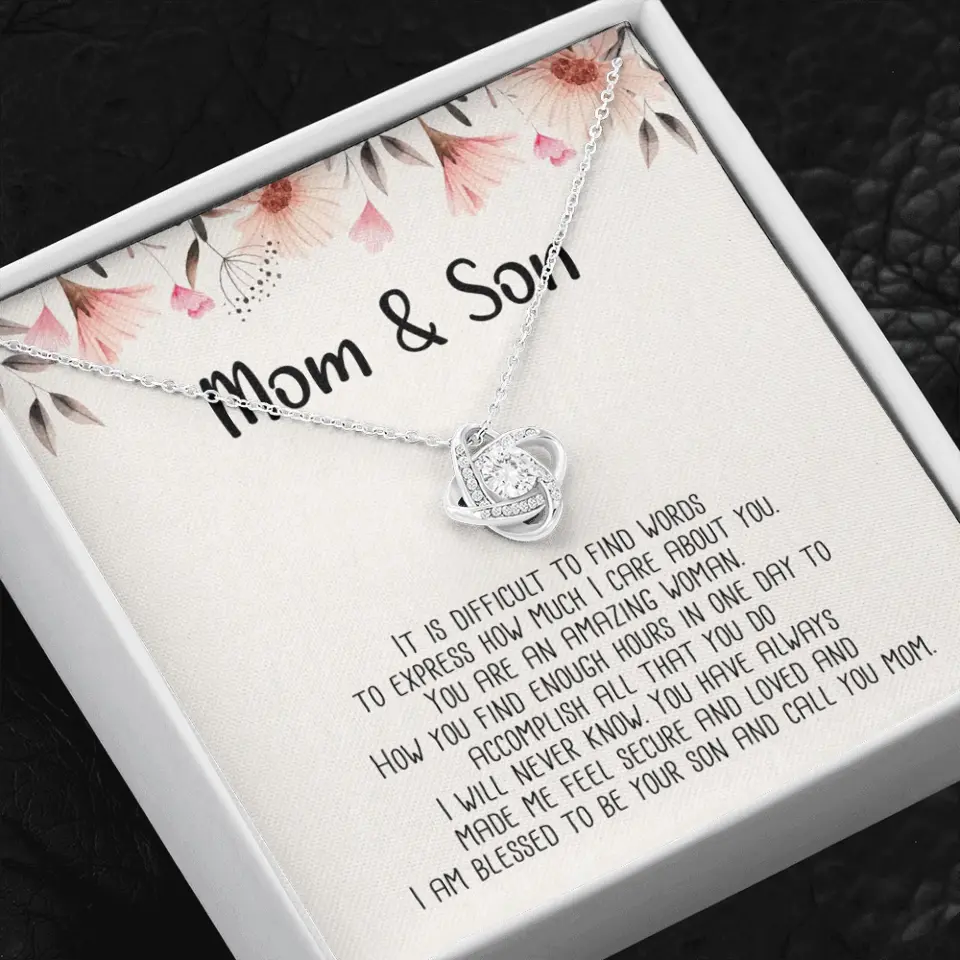 Mom & Son Message from Son to Mommy Necklace Gift for Mother's Day Birthday - Image 56