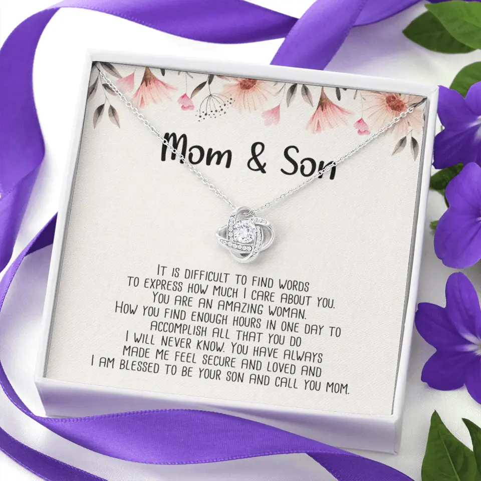 Mom & Son Message from Son to Mommy Necklace Gift for Mother's Day Birthday - Image 57