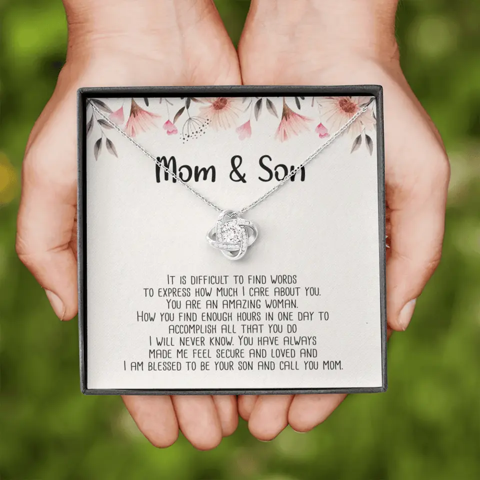 Mom & Son Message from Son to Mommy Necklace Gift for Mother's Day Birthday - Image 58