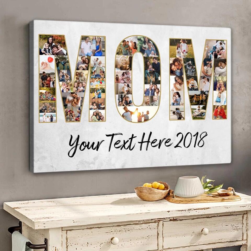 Mom We Love You To The Moon And Back Custom Canvas Poster Birhtday Gift For Mom - Image 4