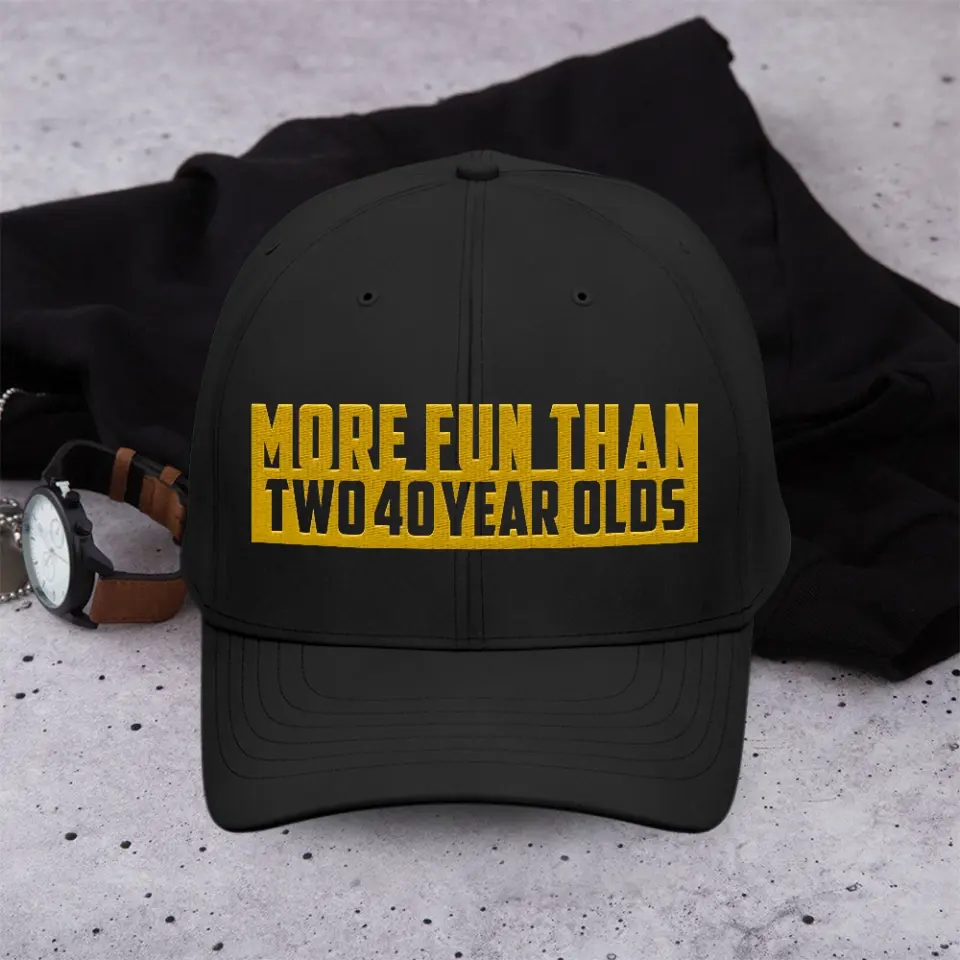 More Fun Than Two Double Age-Year-Olds Personalized Cap Birthday Gift For Dad - Image 5