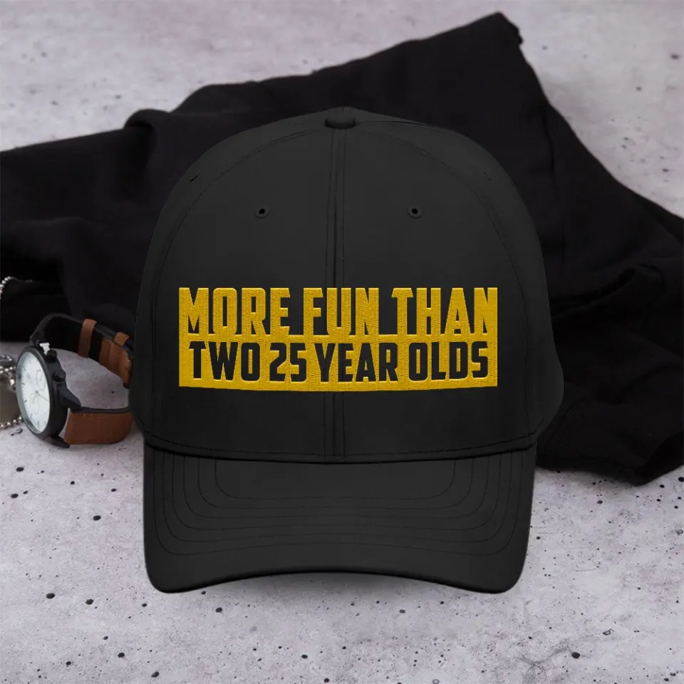 More Fun Than Two Double Age-Year-Olds Personalized Cap Birthday Gift For Dad - Image 7