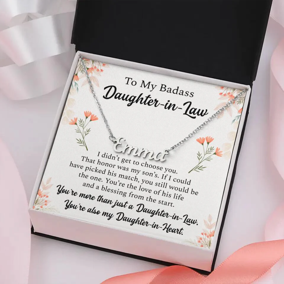 You're More Than Just A Daughter In Law - Personalized Name Necklace - Image 3
