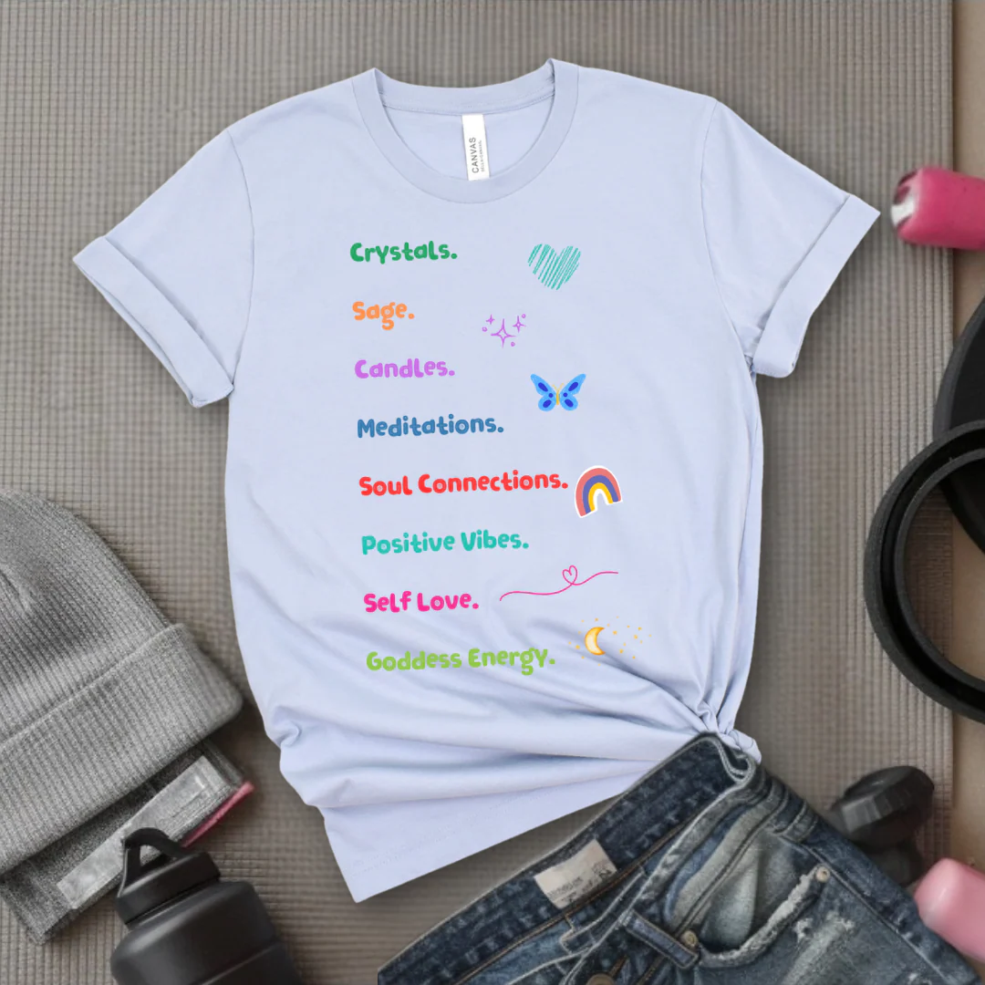 Motivational Shirt, Spiritual T-shirt, Goddess Energy Tee, Mental Health, Inspirational Shirt, Positive Vibes, Yoga Shirt, Self Love Gift for Women - Bella Canvas 3001 - Image 5
