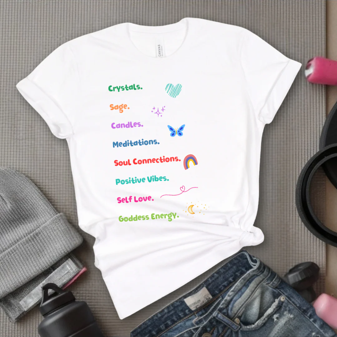 Motivational Shirt, Spiritual T-shirt, Goddess Energy Tee, Mental Health, Inspirational Shirt, Positive Vibes, Yoga Shirt, Self Love Gift for Women - Bella Canvas 3001 - Image 7