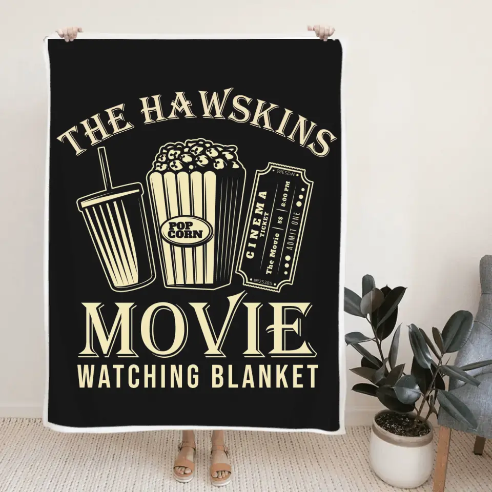 Movie Watching Blanket, Personalized Fleece Blanket, Gift For Movie Theatre Lovers 
| 311IHPLNCS1176 - Image 2