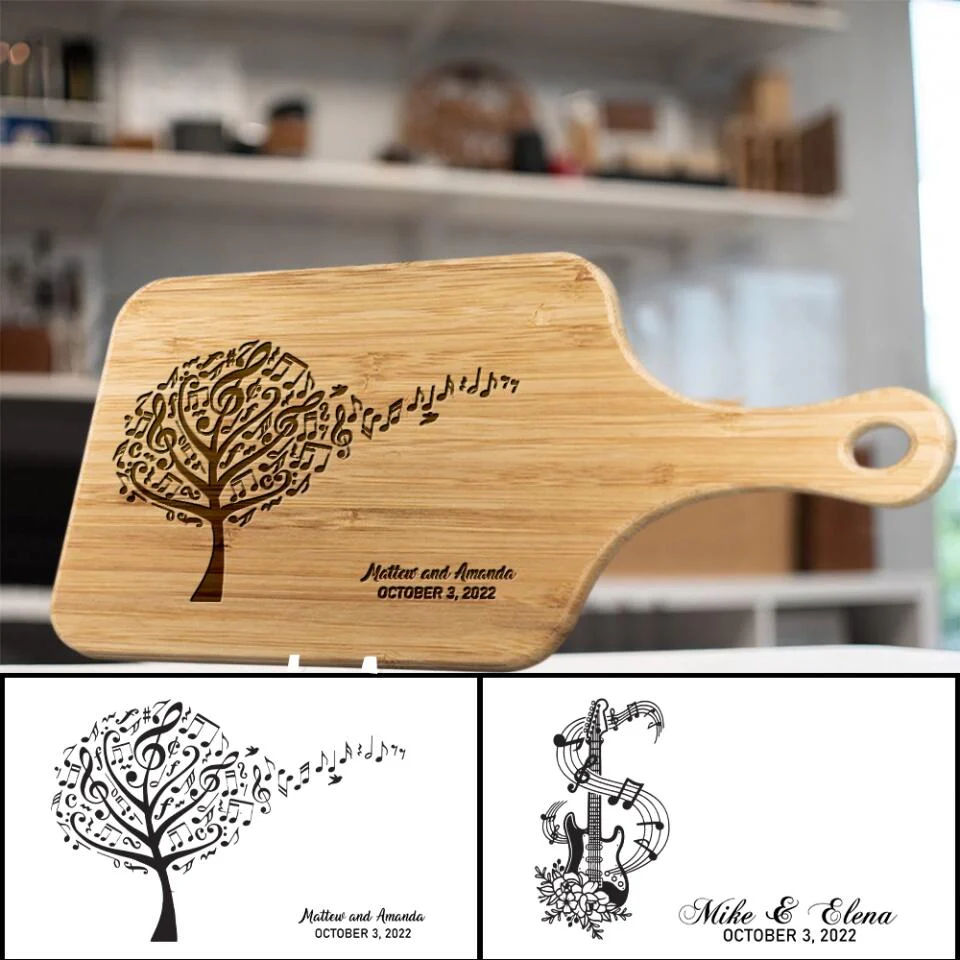 Music Note - Personalized Cutting Board - Music Gift - Anniversary Gift for Her Him - Image 3