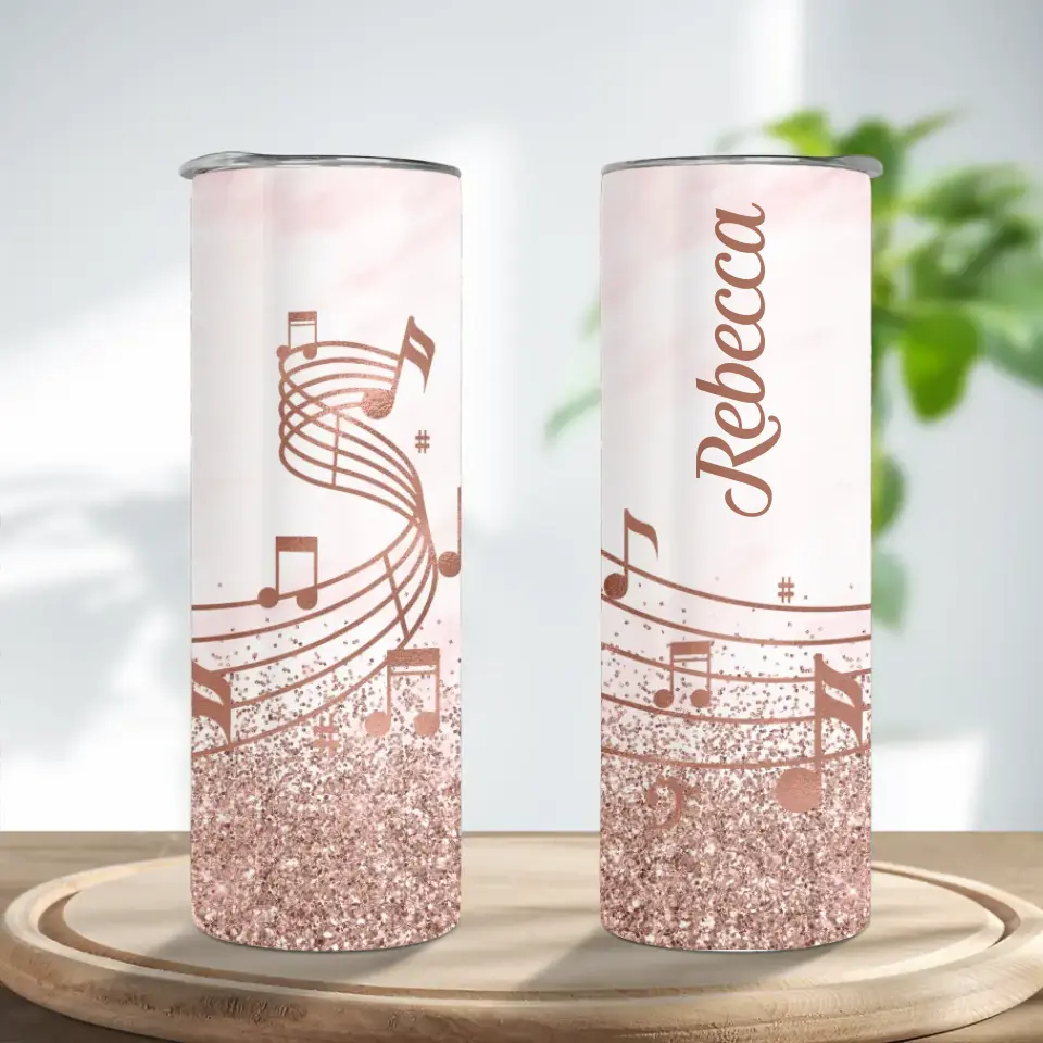 Musical Gift Personalized 20oz Skinny Tumbler - Image 2