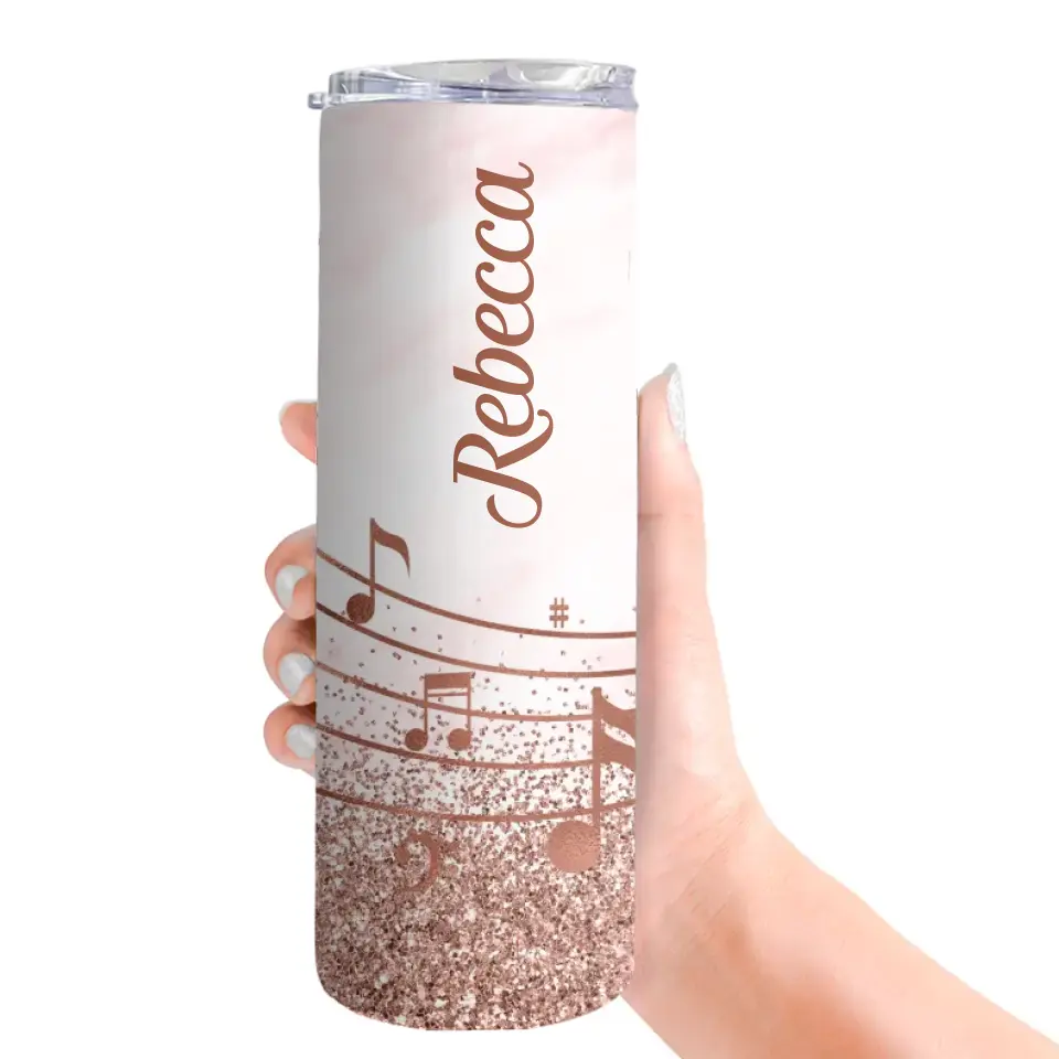 Musical Gift Personalized 20oz Skinny Tumbler - Image 3