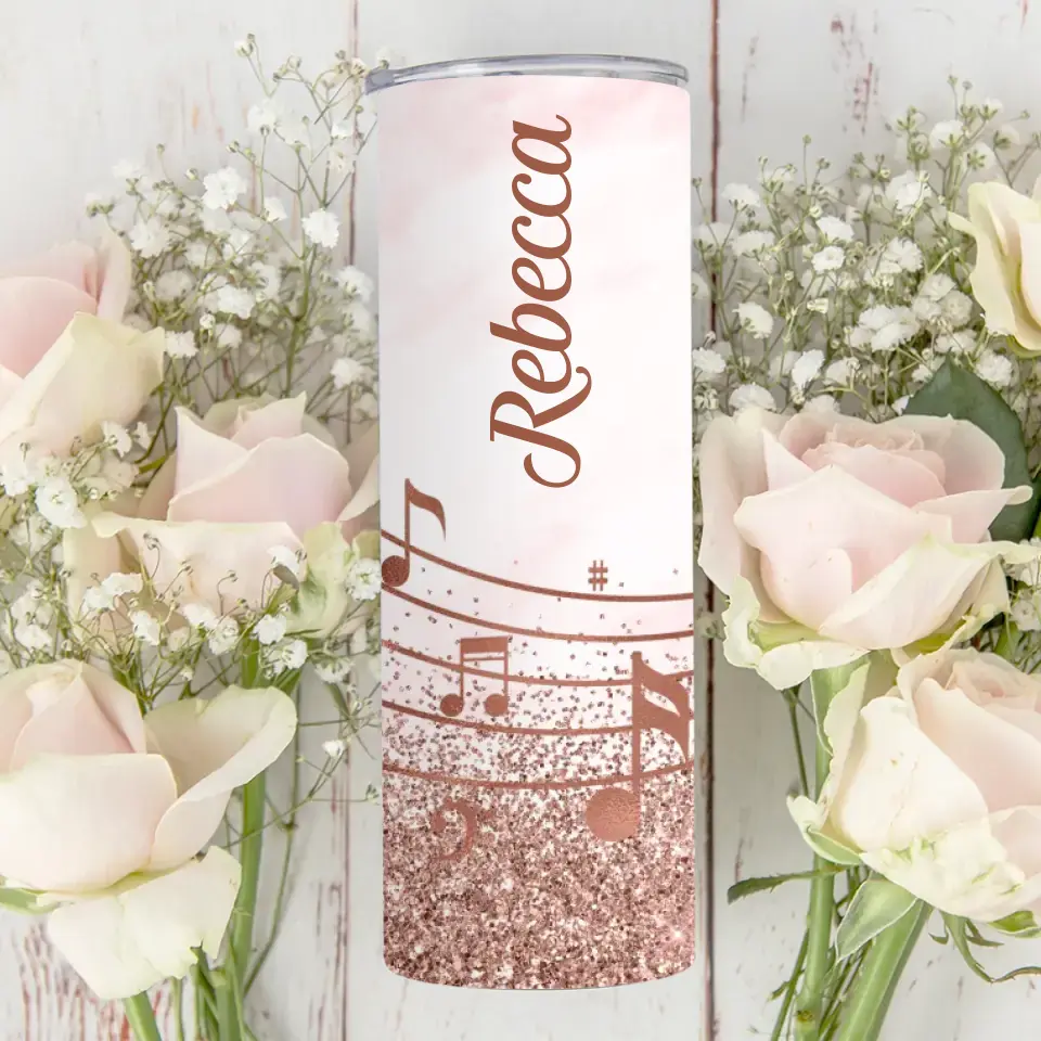 Musical Gift Personalized 20oz Skinny Tumbler - Image 4