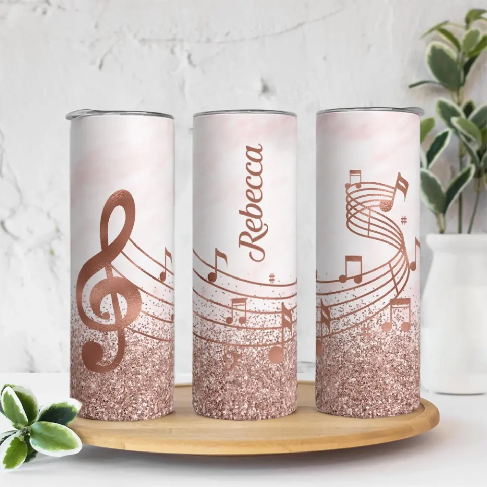 Musical Gift Personalized 20oz Skinny Tumbler - Image 9