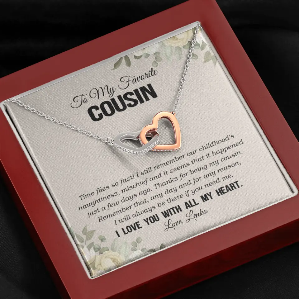 My Favorite Cousin I Love You With All My Heart Silver Jewellery - Image 19
