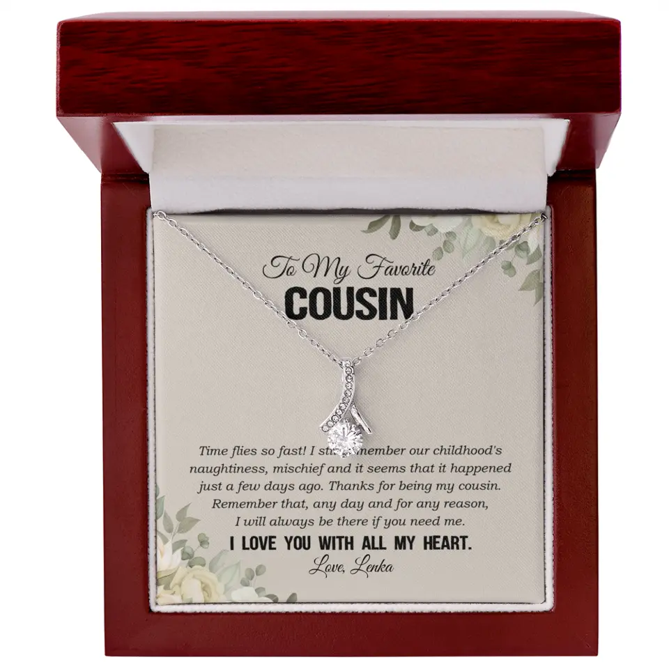My Favorite Cousin I Love You With All My Heart Silver Jewellery - Image 41
